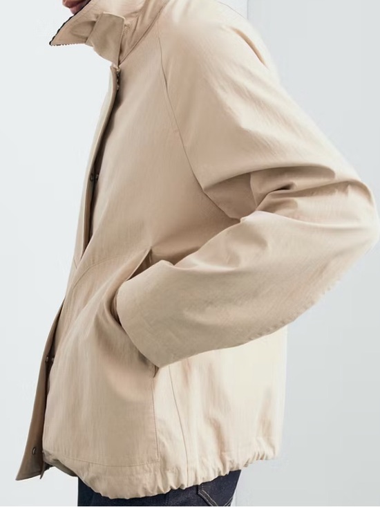 Mango Beige Jacket with Black Corduroy collar 5160 - Picture 4 of 6